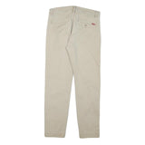 LEVI'S Mens Cotton Blend Beige Slim Straight Trousers W28 L27 Casual Zip