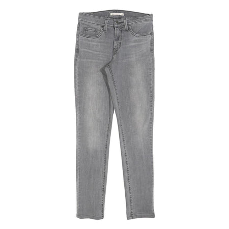 LEVI'S Womens Slim Grey Denim 311 Jeans W26 L29 Stylish Cotton Blend Zip Closure