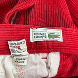 Lacoste Cord Pants - 30″ Waist Red Corduroy