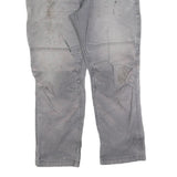 CARHARTT Mens Cotton Blend Grey Relaxed Fit Straight Leg Trousers W36 L27