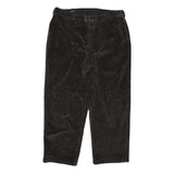 LANDS END Mens Relaxed Brown Corduroy Trousers W37 L27 Casual Cotton Blend Zip