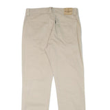 JECKERSON Mens Cotton Blend Beige Regular Fit Trousers W31 L31 Button Closure