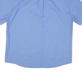 DICKIES Mens Blue Short Sleeve Button Down Shirt L Cotton Workwear