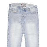 SMITH AND JONES Mens Light Blue Denim Jeans W40 L32 Regular Straight Cotton