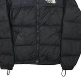 THE NORTH FACE Mens Black Outdoor Jacket XS Polyester Blend Plain Zip Puffer