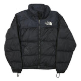 THE NORTH FACE Mens Black Outdoor Jacket XS Polyester Blend Plain Zip Puffer