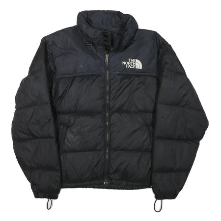 THE NORTH FACE Mens Black Outdoor Jacket XS Polyester Blend Plain Zip Puffer