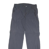 ADIDAS Mens Polyester Blend Grey Regular Straight Trousers W30 L31 Comfortable