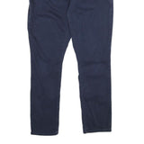 LEVI'S Womens Slim Navy Blue Cotton Blend Trousers W33 L30 Zip Casual Fit