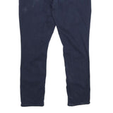 LEVI'S Womens Slim Navy Blue Cotton Blend Trousers W33 L30 Zip Casual Fit