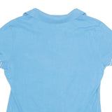 TOMMY HILFIGER Womens Blue Short Sleeve Plain L Polo Shirt Cotton Comfort Fit