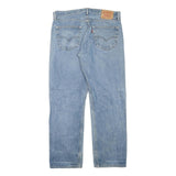 LEVI'S 501 Mens Regular Fit Straight Denim Light Blue Jeans W32 L28 Button