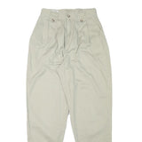 SYCAMORE Womens Cotton Blend Beige Relaxed Tapered Trousers W24 L29 Casual