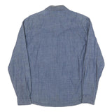 LEVI'S Mens Blue Cotton Blend Shirt S Classic Western Style Button Closure