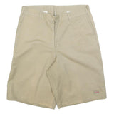 DICKIES Mens Shorts Beige Casual Plain L W36 Workwear Durable Cotton Blend