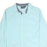 NAUTICA Mens Blue Classic Fit L Long Sleeve Cotton Shirt Casual Smart
