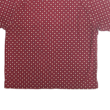 KNIGHTSBRIDGE Mens Red Patterned Cotton Shirt XL Short Sleeve Casual Summer