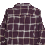 TOMMY HILFIGER Womens Maroon & Cream Check Shirt M Classic Cotton Blend Casual