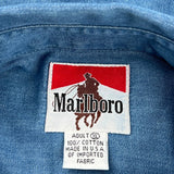 Marlboro Denim Shirt - XL Blue Cotton