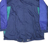 MASTER Mens Blue & Green Nylon Zip Jacket L Casual Lightweight Sports Outerwear