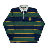 Ubc Barbarian Striped Rugby Shirt - Medium Blue Cotton