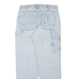 DICKIES Womens Regular Light Blue Denim Jeans W32 L30 Workwear Cotton Blend Zip