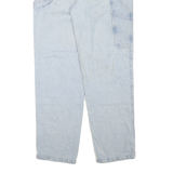 DICKIES Womens Regular Light Blue Denim Jeans W32 L30 Workwear Cotton Blend Zip