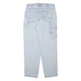 DICKIES Womens Regular Light Blue Denim Jeans W32 L30 Workwear Cotton Blend Zip