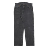 WRANGLER Mens Black Regular Straight Denim Raw Jeans W34 L32 Classic Style