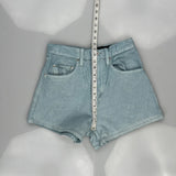 Silver Tab Levis Denim Shorts - 27W UK 10 Light Wash Denim