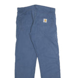 CARHARTT Mens Cotton Blue Regular Straight Trousers Zip W32 L31 Classic Workwear