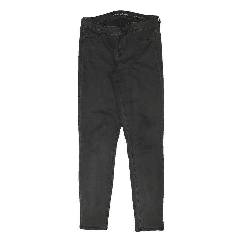 CALVIN KLEIN JEANS Womens Black Slim Skinny Denim Woven W30 L30 Stretch Zip