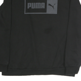 PUMA Mens Black Cotton Crew Neck XL Sweatshirt Logo Print Casual