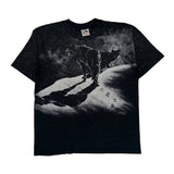 Wolf Harlequin Graphic Aop T-Shirt - XL Black Cotton