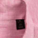 Unbranded Short Sleeve Shirt - XL Pink Linen