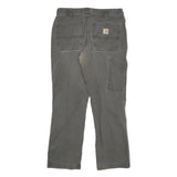CARHARTT Mens Cotton Blend Grey Relaxed Fit Straight Leg Trousers W32 L30