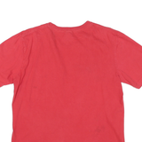 THE NORTH FACE Mens Red T-Shirt S Short Sleeve Crew Neck Logo Print Cotton Blend