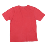 THE NORTH FACE Mens Red T-Shirt S Short Sleeve Crew Neck Logo Print Cotton Blend