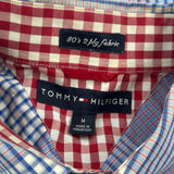 Tommy Hilfiger Checked Short Sleeve Shirt - Medium Red Cotton