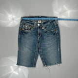 True Religion Denim Shorts - 32W 11L Blue Denim