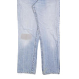 GARRY Mens Jeans Blue Regular Straight Denim Light W33 L32 Button Cotton Blend