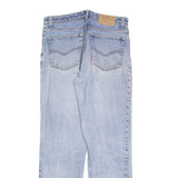 GARRY Mens Jeans Blue Regular Straight Denim Light W33 L32 Button Cotton Blend