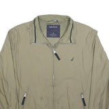 NAUTICA Mens Beige Zip Jacket M Polyester Plain Lightweight Casual