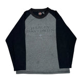 Heartland Burlington Iowa Harley Davidson Graphic Long Sleeve T-Shirt - XL Black Cotton