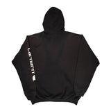 Carhartt Spellout Hoodie - XL Black Cotton Blend