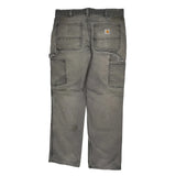 Carhartt Double Knee Carpenter Trousers - 36W 32L Grey Cotton