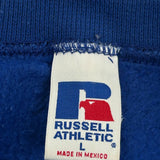 90s Blank Russell Athletic Sweatshirt - Large Blue Cotton