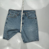 Levis Denim Shorts - 33W 9L Light Wash Cotton