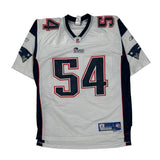New England Patriots Reebok #54 Brusch Football Jersey - Large Navy Polyester