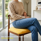 Anyseat Yellow Fur Stretch Chair Cover – Washable, Removable Dining & Kitchen Seat Protector